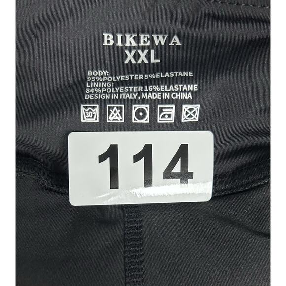 BIKEWA Men’s XXL Black 2-in-1 Padded Cycling Shorts with Zipper Pockets & Liner - Picture 9 of 9